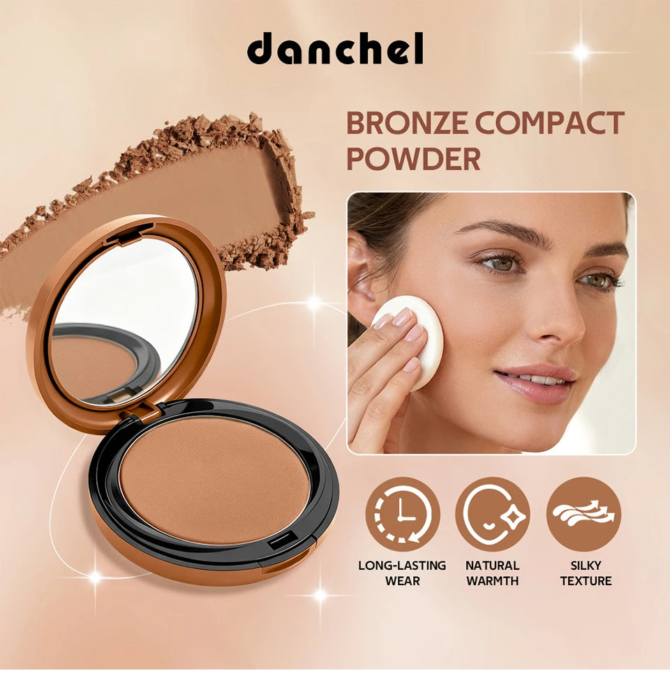 Matte Bronze Pressed Powder for Facial Contouring and Setting