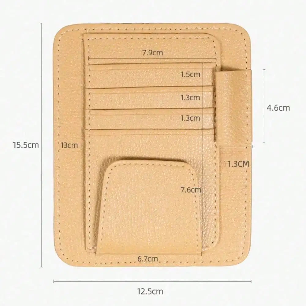 Car Sun Visor Multi-Pocket Organizer and Storage Holder - 4