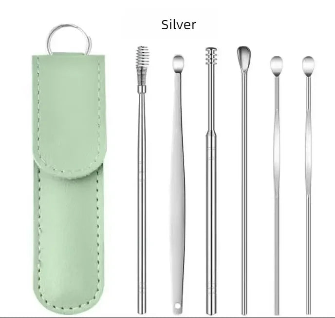 Stainless Steel Ear Wax Removal Tool Kit with Travel Case - 20