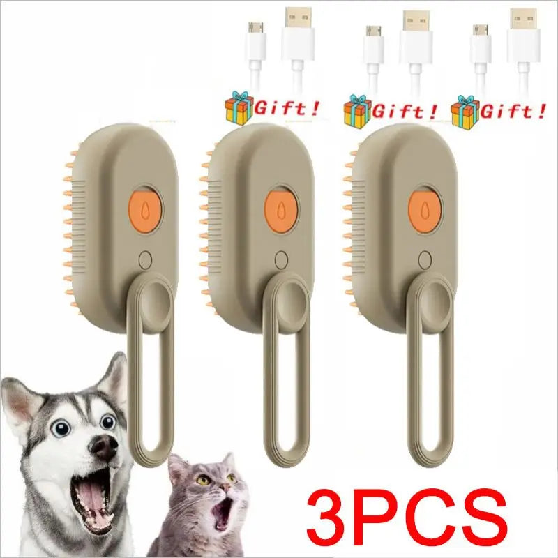 Steam Pet Grooming Brush for Cats and Dogs