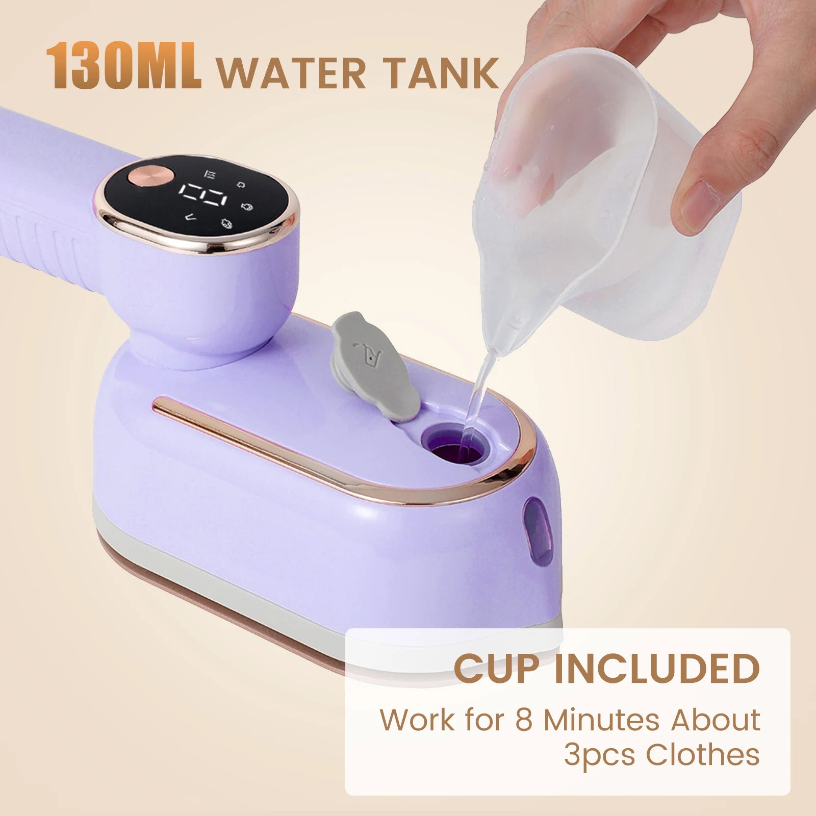 Portable Mini Handheld Steam Iron for Clothes - 12