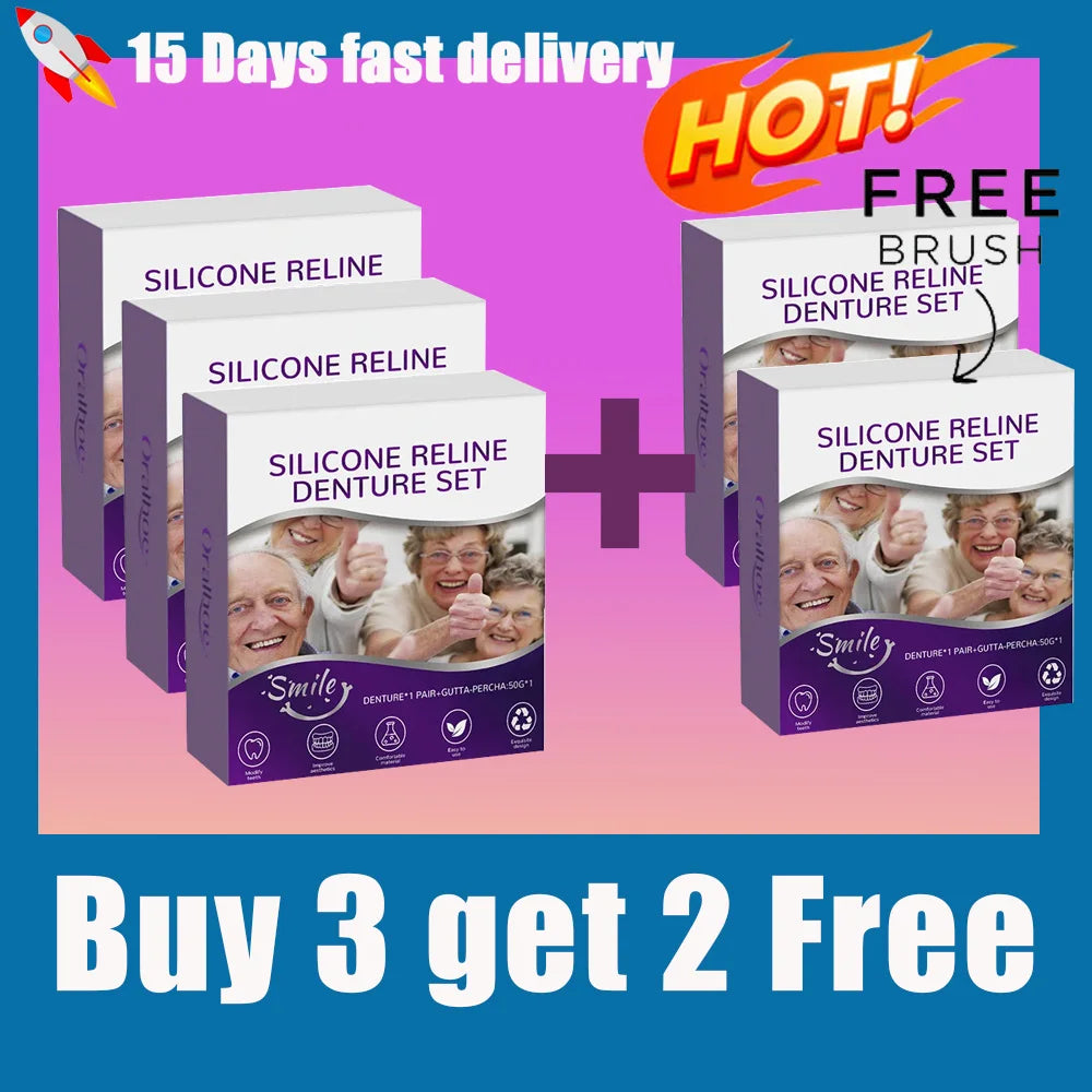 Comfort Fit Silicone Denture Reline Kit - 10