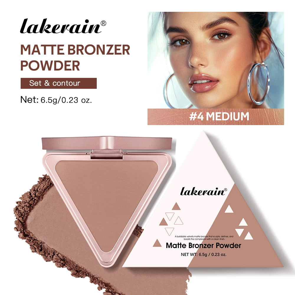 Matte Bronzer Powder for Long-Lasting Smooth Face Makeup - 33