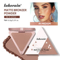 Matte Bronzer Powder for Long-Lasting Smooth Face Makeup