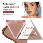 Matte Bronzer Powder for Long-Lasting Smooth Face Makeup