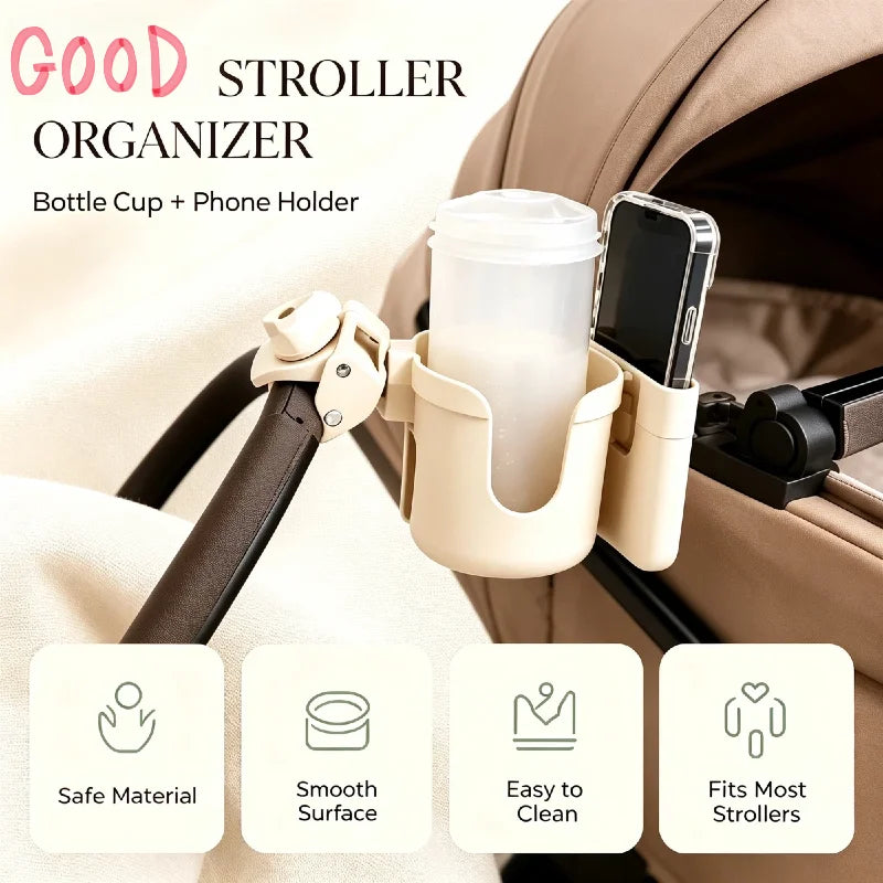 Universal Stroller Cup and Phone Holder - 1