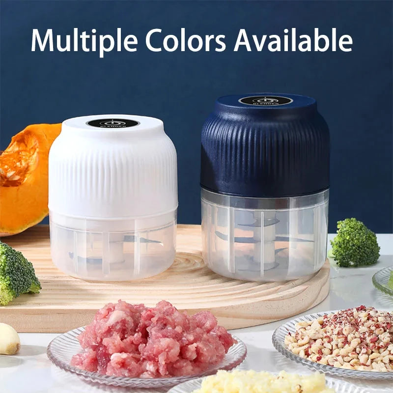 Wireless Mini Electric Food Chopper and Garlic Crusher
