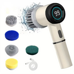 Electric Power Spin Scrubber with 5 Replaceable Brush Heads