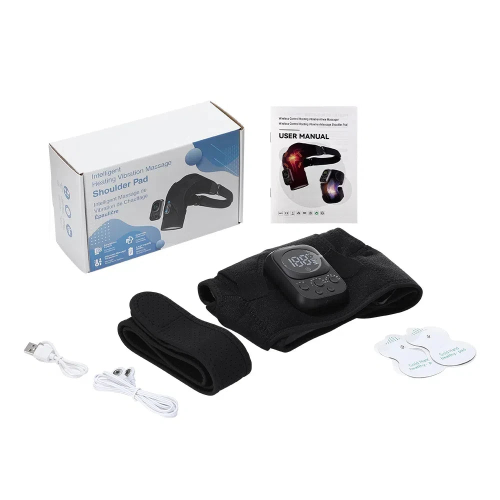Wireless Heated Shoulder Massager with Vibration and App Control