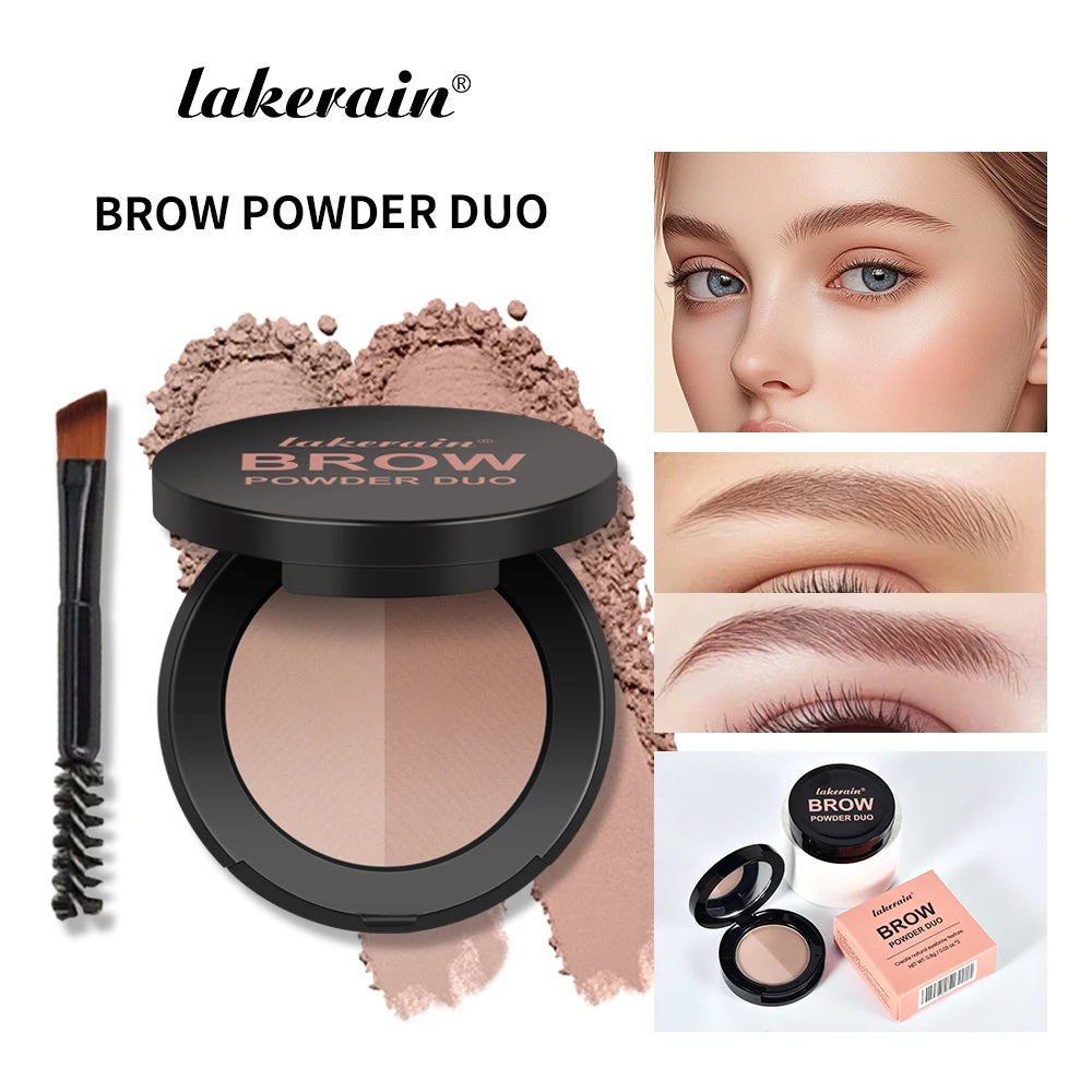 Two-Tone Eyebrow Powder Duo with Applicator Brush