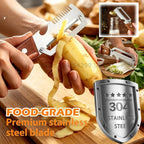 3-in-1 Multifunction Vegetable Peeler with Wood Handle