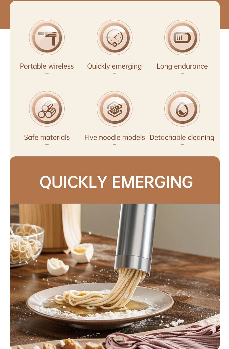 Portable Electric Cordless Noodle Maker