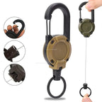 Heavy Duty Retractable Carabiner Key Chain with Steel Wire