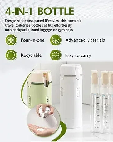 4-in-1 Portable Leak-Proof Travel Dispenser Bottle