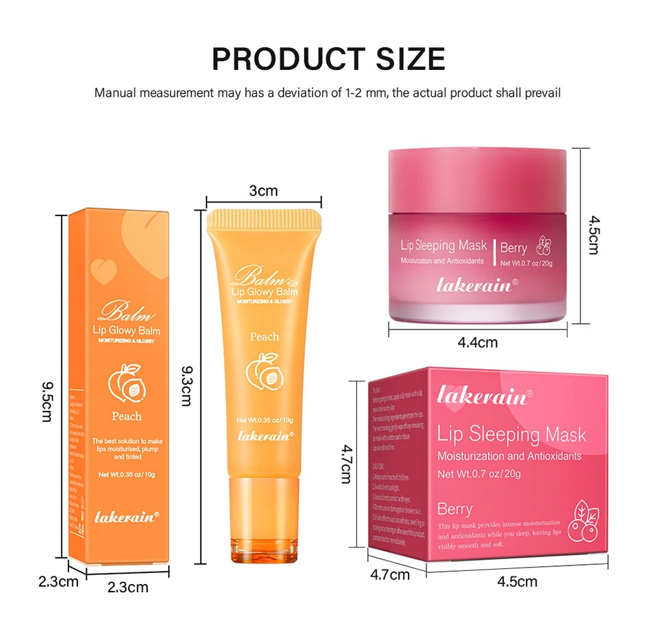 Moisturizing Lip Balm and Sleeping Mask Care Set - 15