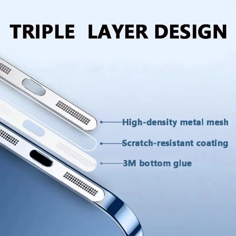 Metal Dustproof Speaker Mesh for iPhone 12-16 Series