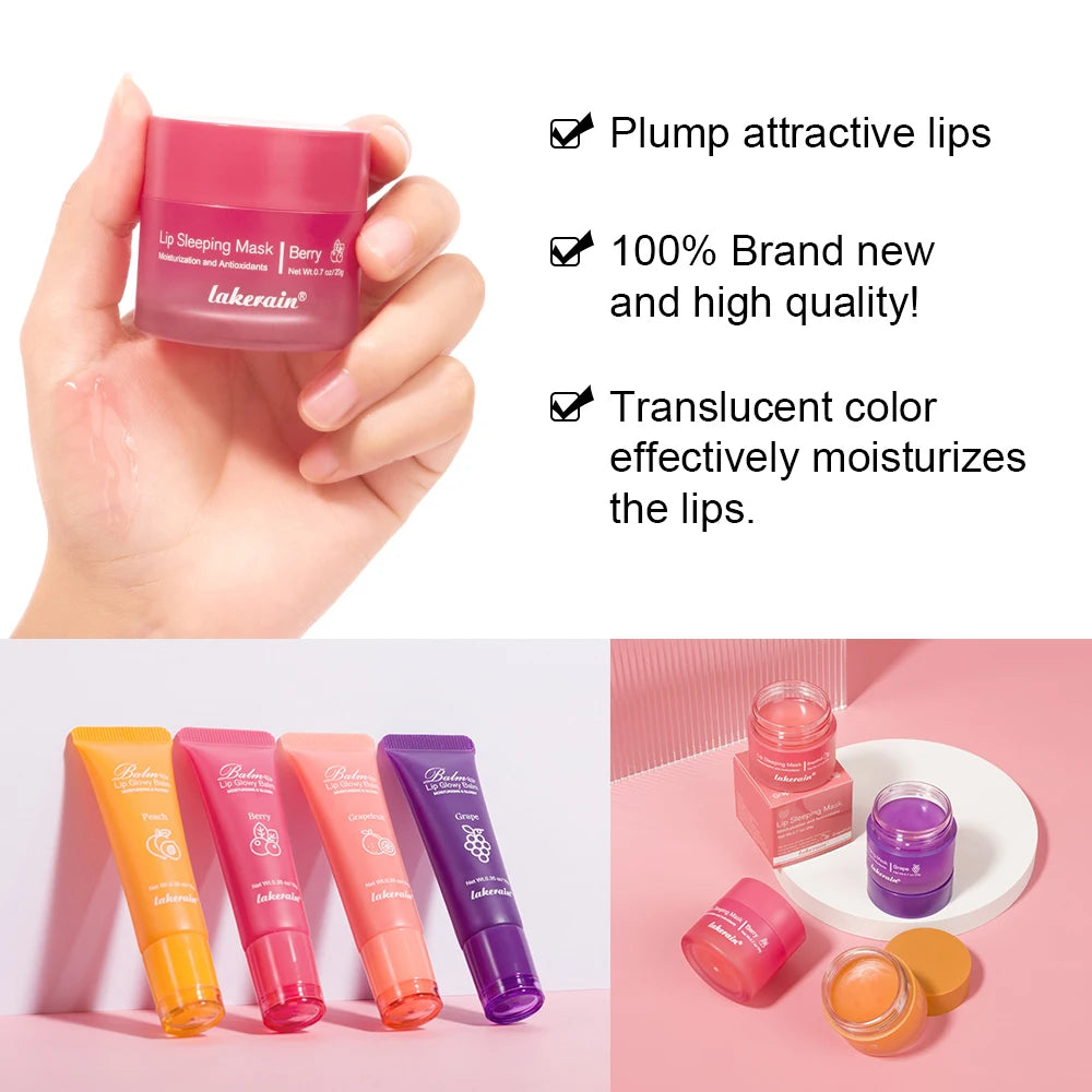 Moisturizing Lip Balm and Sleeping Mask Care Set