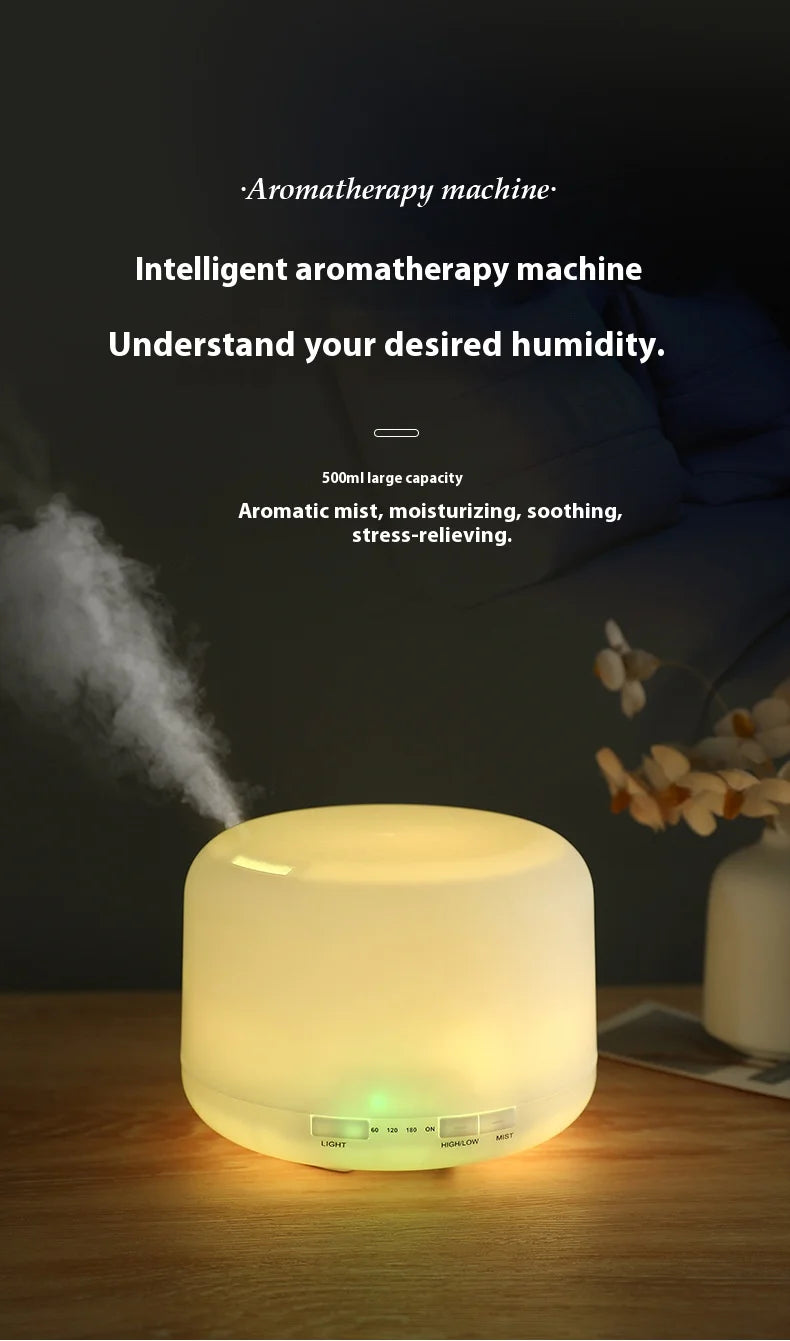 500ml Aromatherapy Essential Oil Diffuser with LED Night Light