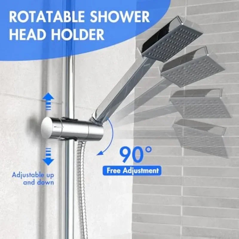 Adjustable Universal Shower Head Rail Holder - 5