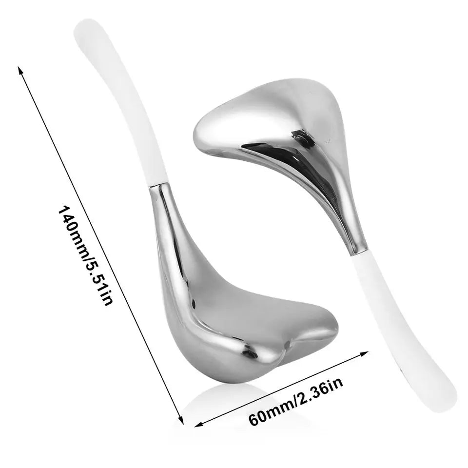 2-in-1 Stainless Steel Cooling Facial Ice Globes for Skin Tightening