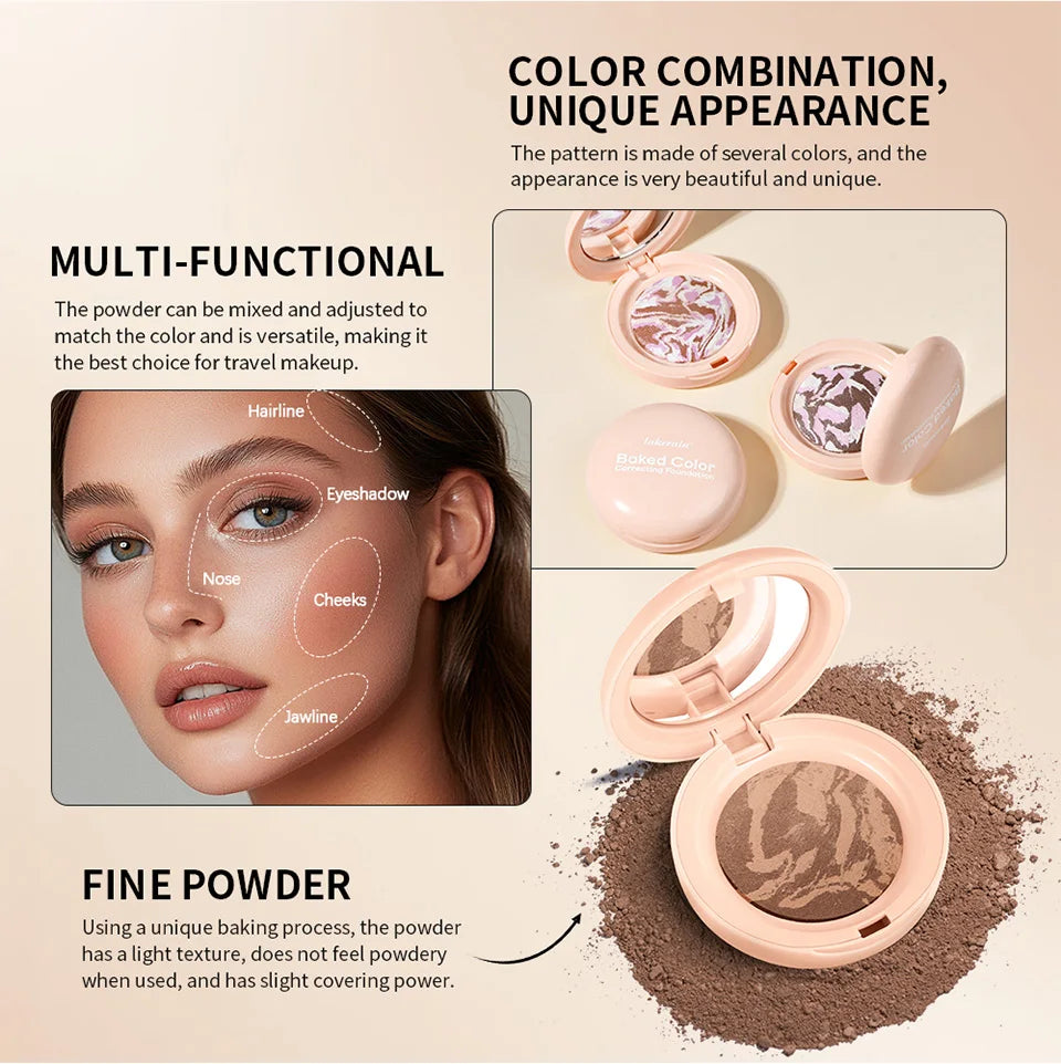 Baked Color Correcting Pressed Powder Foundation