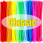 Flexible Chenille Stem Craft Pipe Cleaners for DIY Art Projects