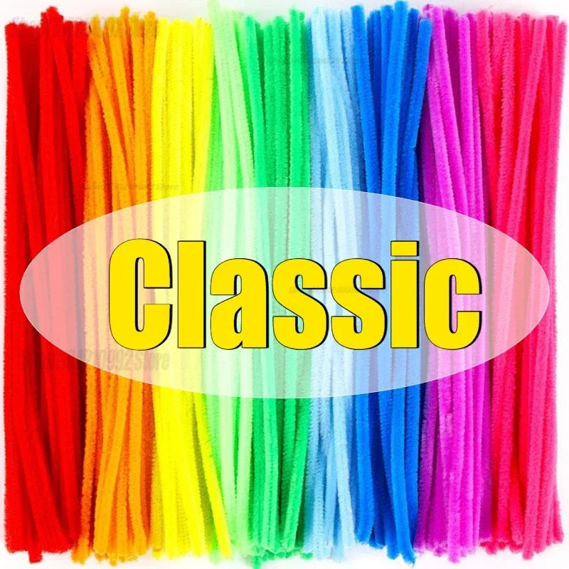 Flexible Chenille Stem Craft Pipe Cleaners for DIY Art Projects
