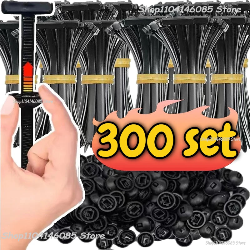 Push Mount Cable Ties for Automotive Wire Management - 1