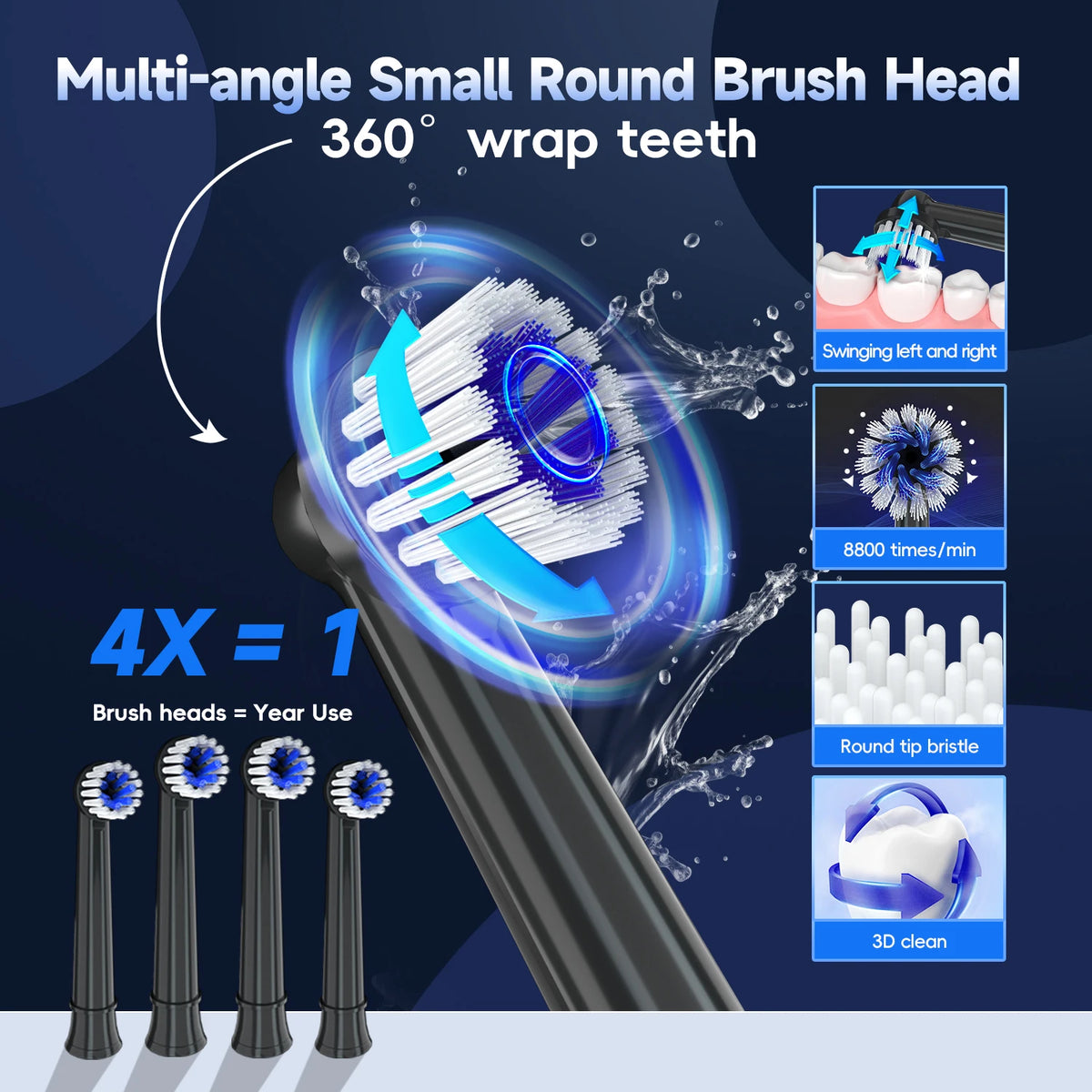 Electric Water Flosser and Rechargeable Toothbrush Set