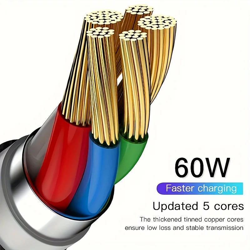 60W USB-C to USB-C Fast Charging Data Cable