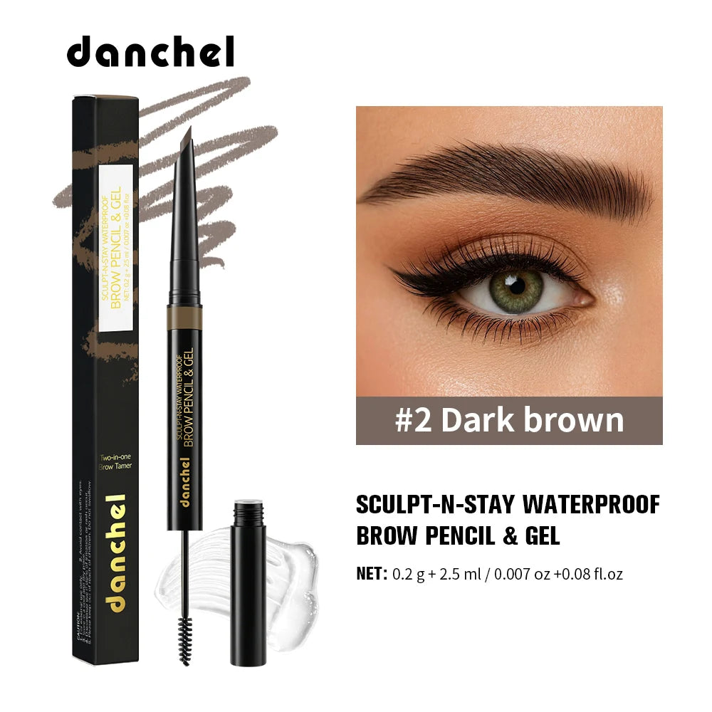 2-in-1 Waterproof Eyebrow Pencil and Sculpting Gel - 20