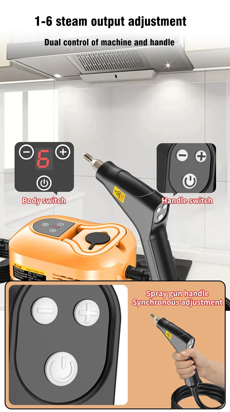 High-Pressure Handheld Steam Cleaner for Deep Home Cleaning - 8