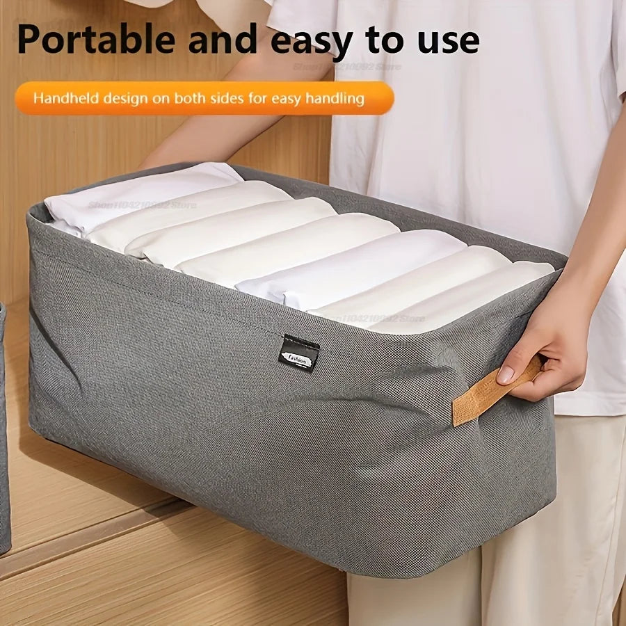 Foldable Fabric Clothing and Closet Organizer Storage Box