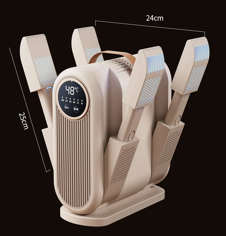 Foldable Electric Shoe Dryer and Deodorizer with Timer