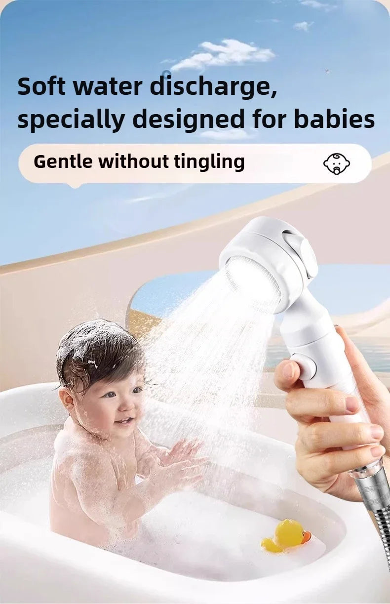 Portable Pressurized Shower Head for Travel and Home