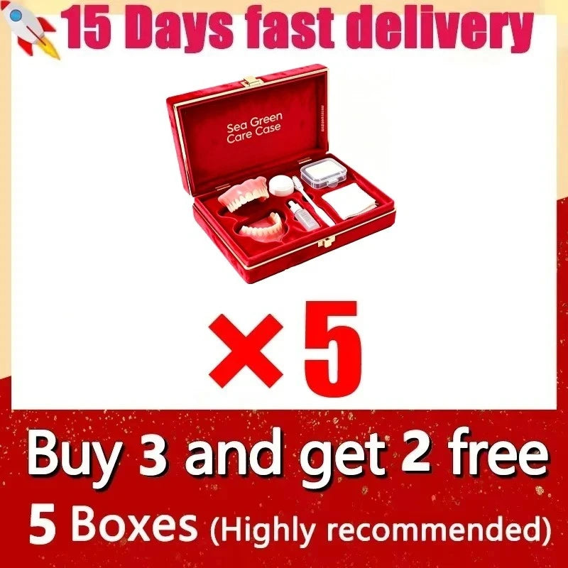 Full-Mouth Silicone Comfort Denture Set with Storage Case