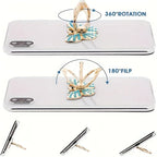 Glitter Butterfly Phone Ring Holder Kickstand