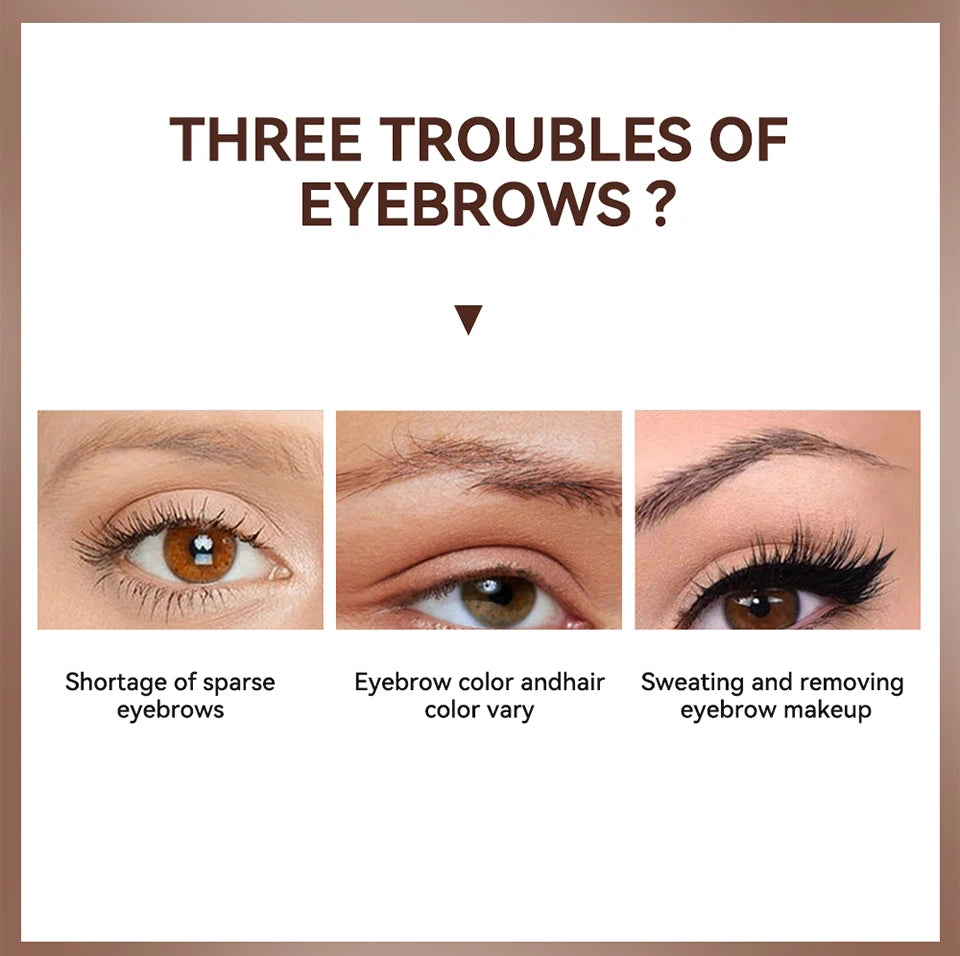 Long-Lasting Waterproof Eyebrow Gel Makeup Set - 8