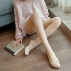 Fleece Lined Translucent Thermal Tights for Winter