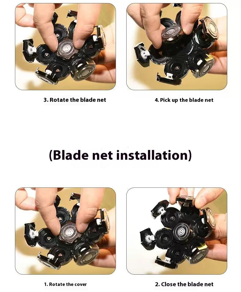 7-Blade Replacement Shaving Head for Electric Shavers - 8