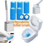 Disposable Toilet Brush with Wall-Mount Holder