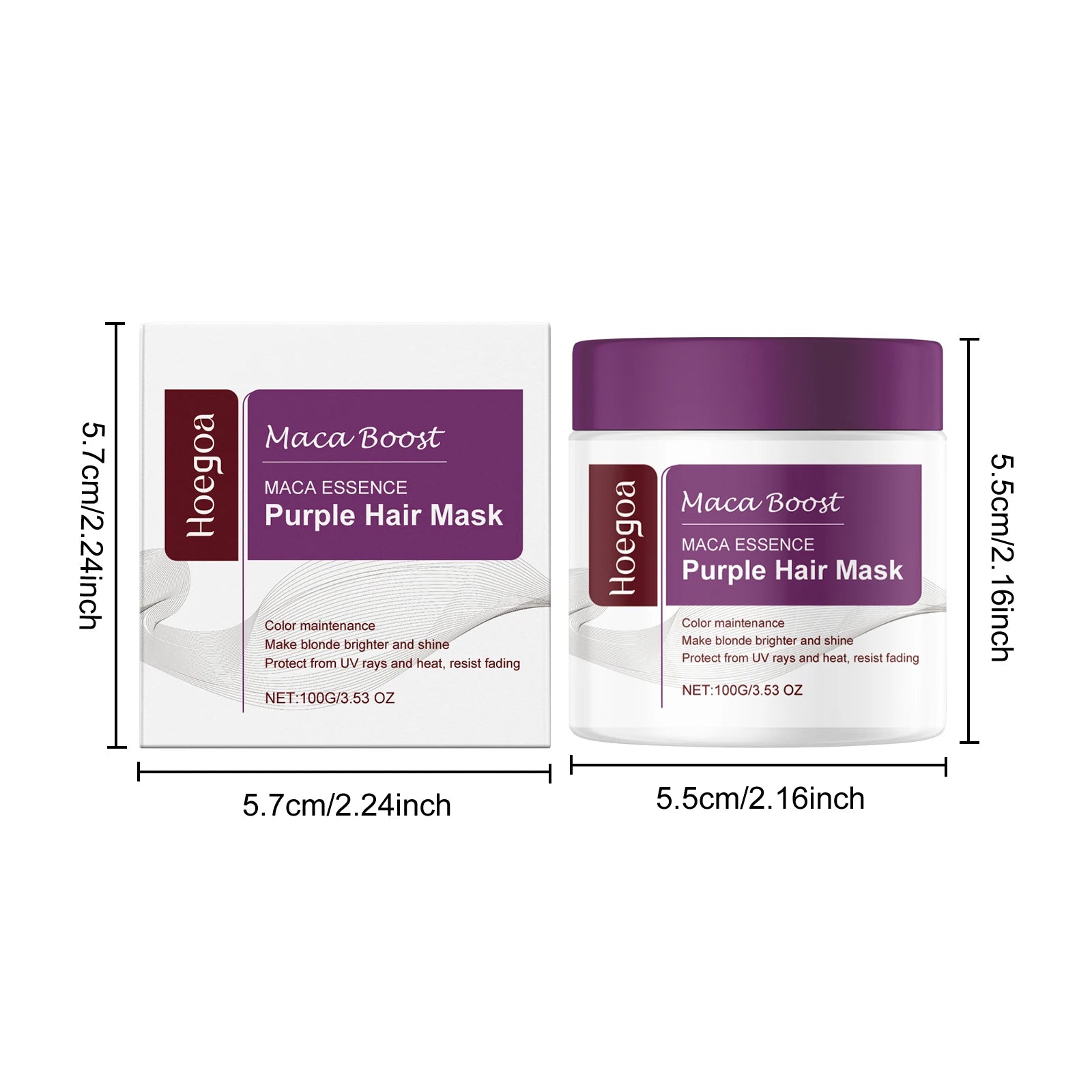Purple Hair Mask and Shampoo Set for Color Protection - 6
