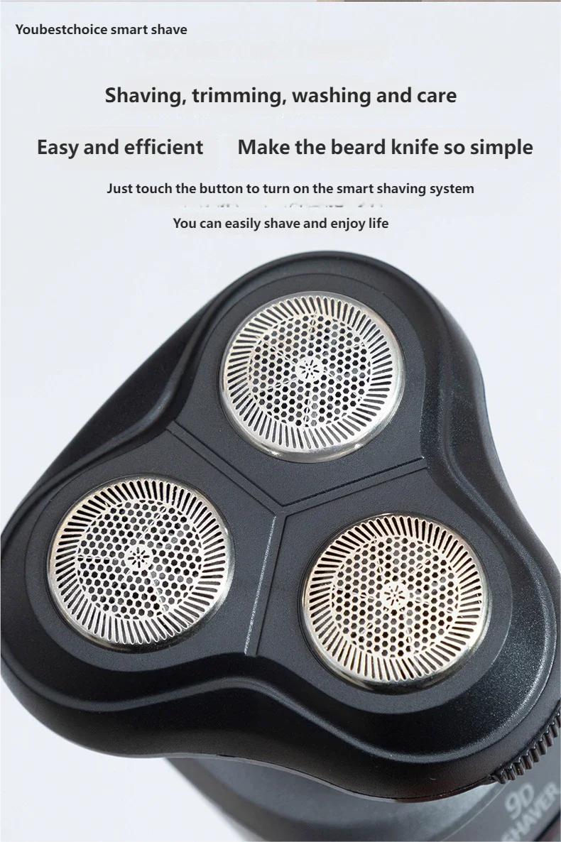 Rechargeable Electric Shaver for Men Wet and Dry Beard Razor - 10