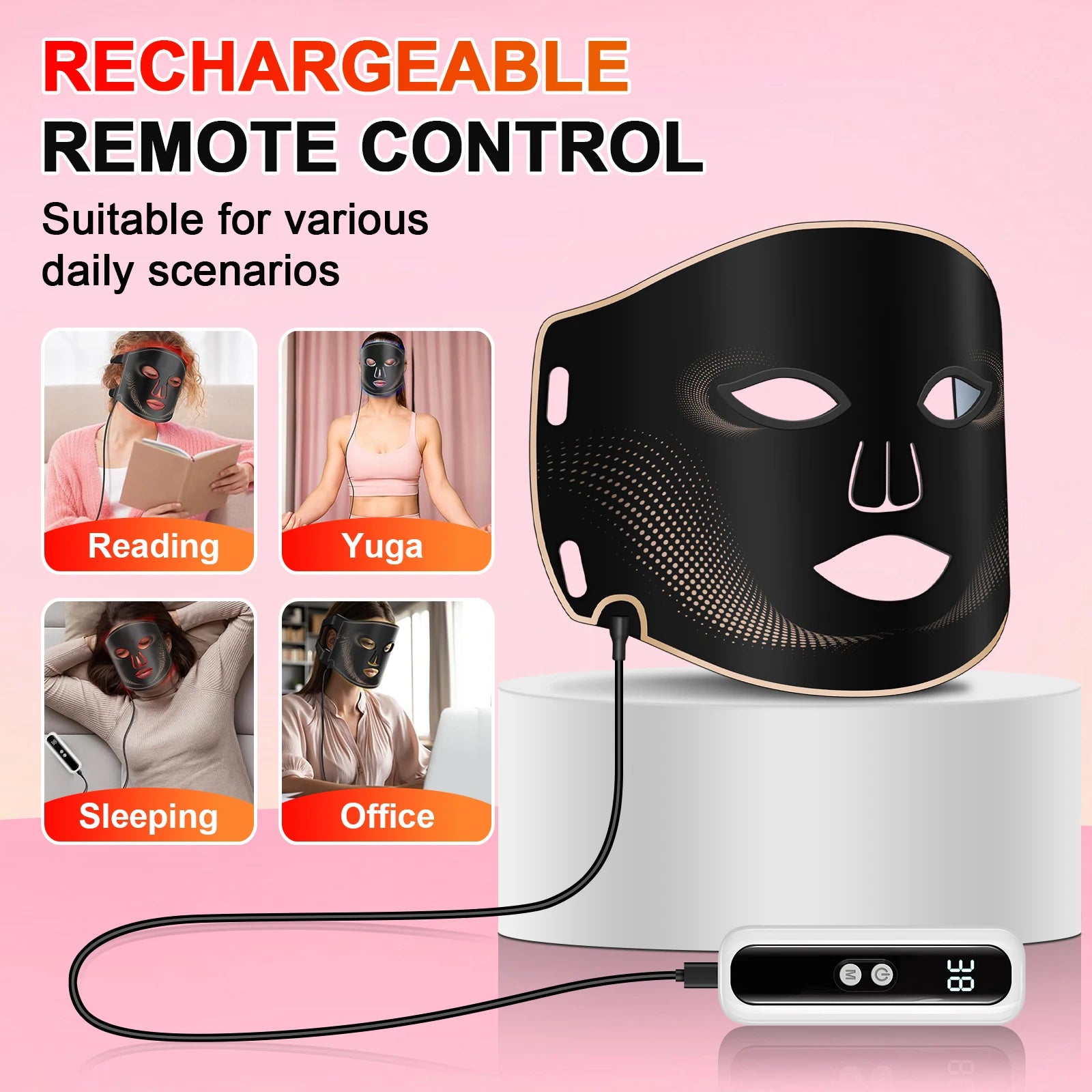 7-Color LED Silicone Facial Mask for Skin Rejuvenation - 6