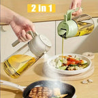 2-in-1 Kitchen Oil Spray and Pour Dispenser