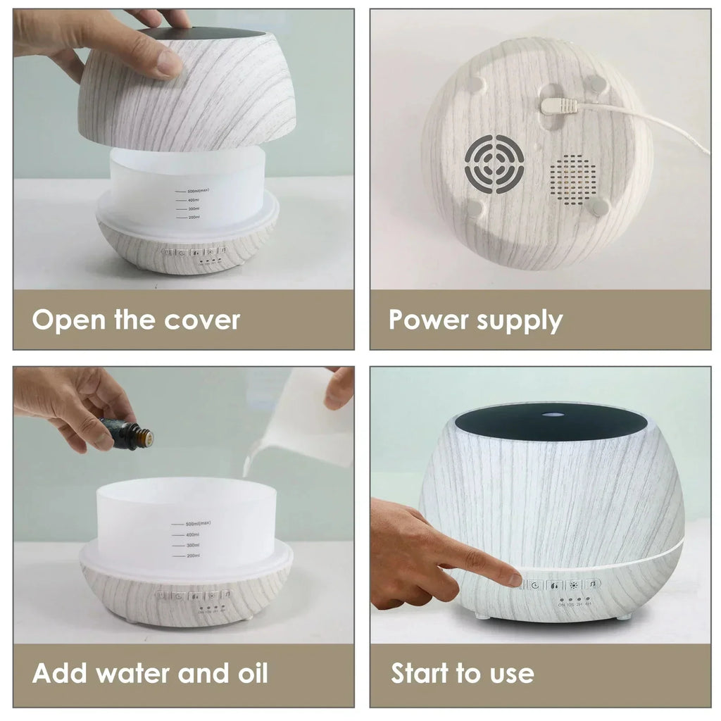 Smart WiFi Ultrasonic Aromatherapy Humidifier with LED Light