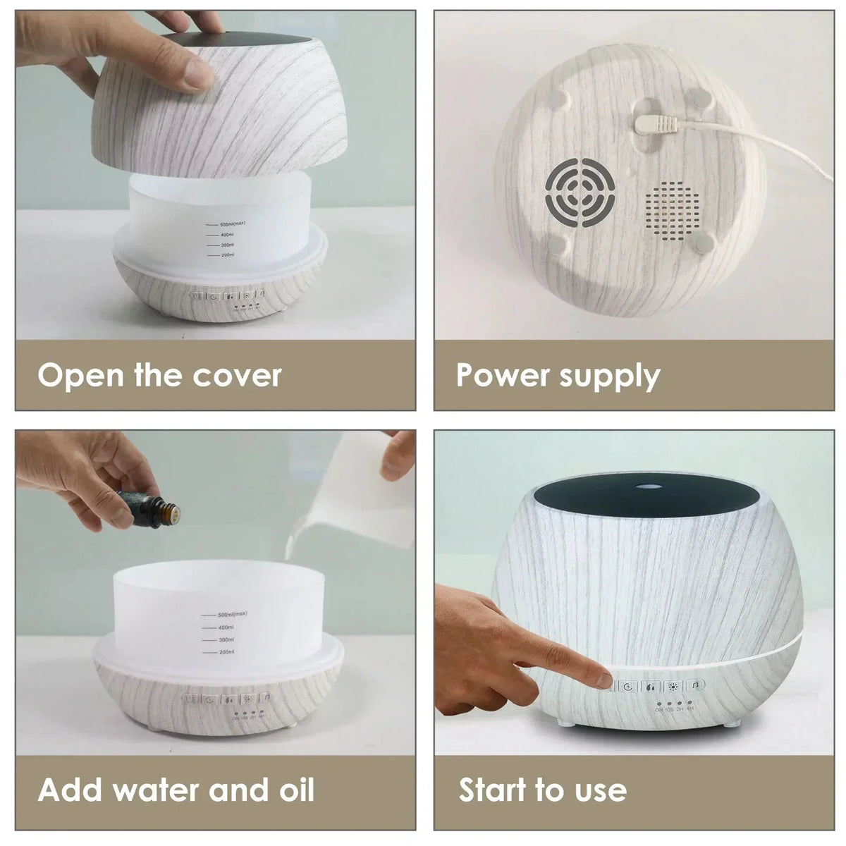 Smart WiFi Ultrasonic Aromatherapy Humidifier with LED Light