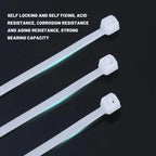 Heavy Duty Self-Locking Nylon Cable Zip Ties for Home and Office