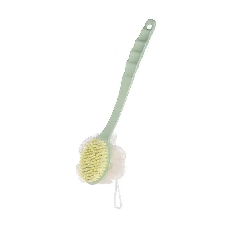 2-in-1 Long Handle Exfoliating Bath Brush and Shower Scrubber