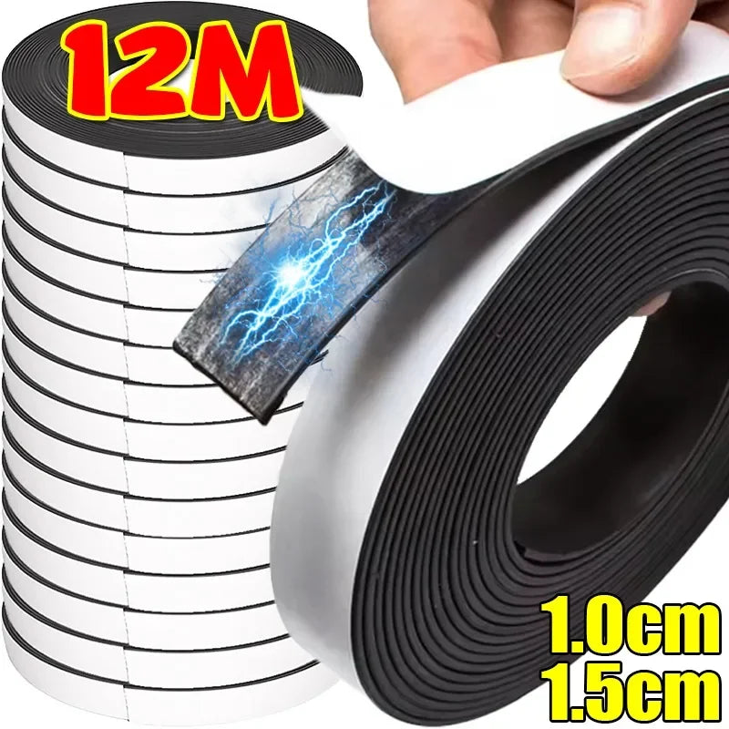 Self-Adhesive Cuttable Magnetic Strip for DIY Home Organization - 7
